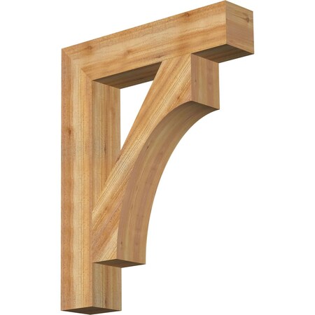 Ekena Millwork Westlake Block Rough Sawn Bracket, Western Red Cedar, 6"W x 30"D x 38"H BKT06X30X38WTL05RWR